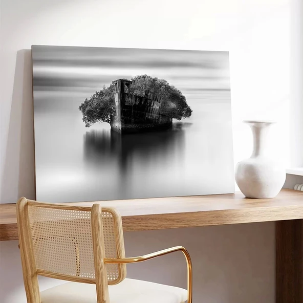 Denizdeki Yalı Kanvas Tablo - Resim 3