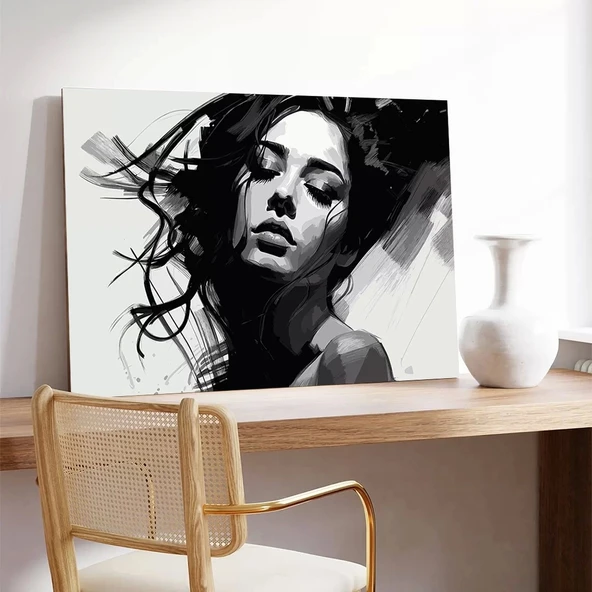 Model Pozu Kanvas Tablo - Resim 3