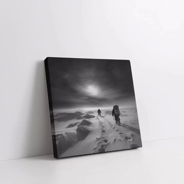 Karlı Zirve Yolculuğu Kanvas Tablo - Resim 2
