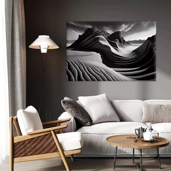 Kumul ve Dalgalar Kanvas Tablo ürün görseli