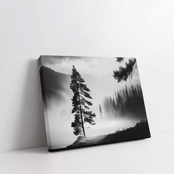 Yansımalı Göl Kanvas Tablo - Resim 2