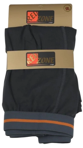 5 Adet Büyük Beden Redzone Likralı Boxer Füme - Resim 2