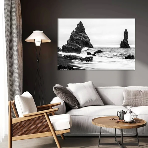 Kayalık Sahil Kanvas Tablo ürün görseli