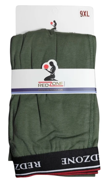 5 Adet Büyük Beden Redzone Likralı Boxer Haki - 5