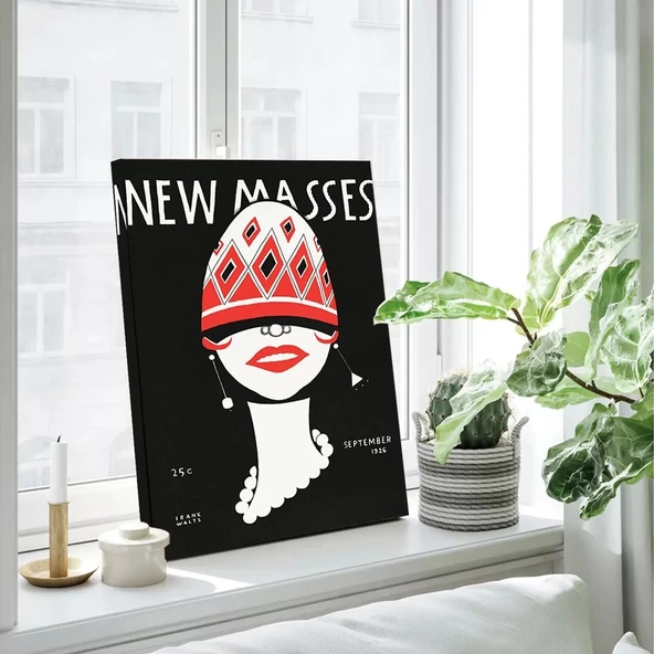New Masses Vintage Kanvas Tablo - Resim 3