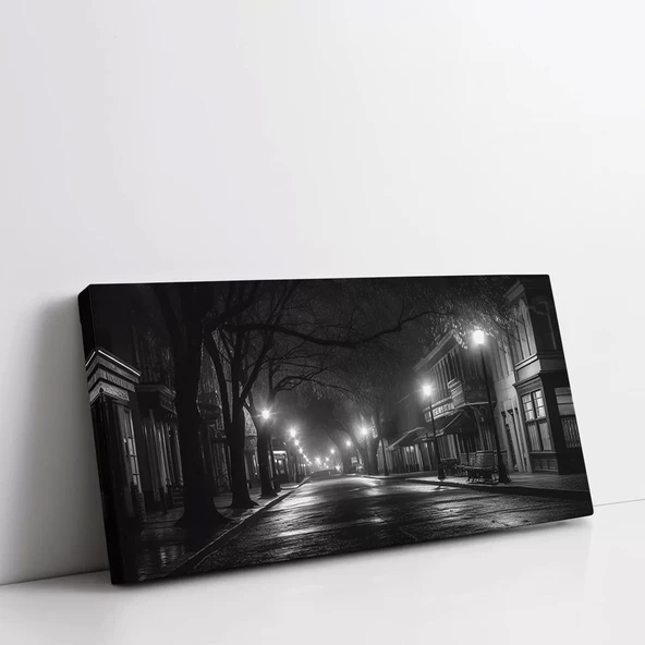 Gece Sokağı Kanvas Tablo - Resim 2