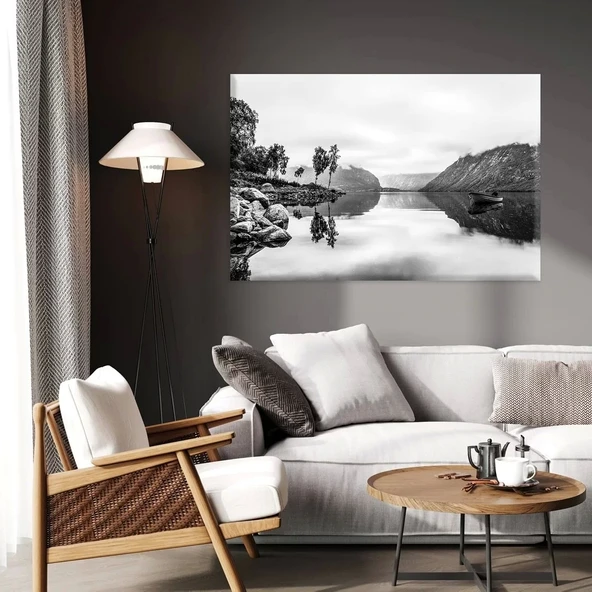 Yansımalı Göl Manzarası Kanvas Tablo ürün görseli