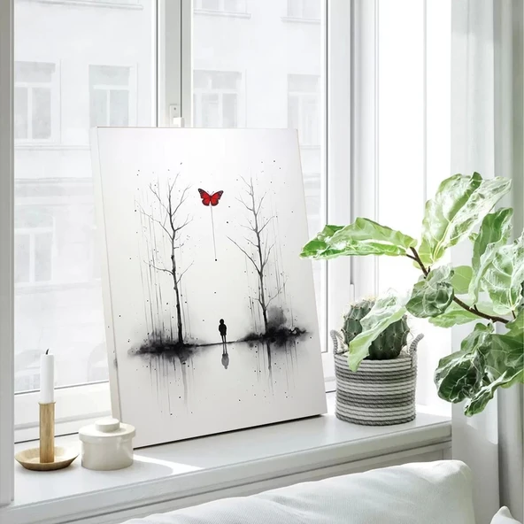 Şehirde Yağmur Kanvas Tablo - Resim 3