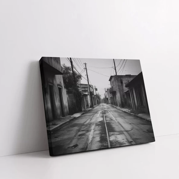 Boş Sokak Kanvas Tablo - Resim 2