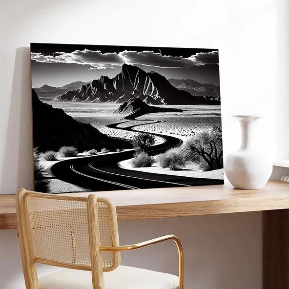 Tepeye Doğru Kanvas Tablo - Resim 3