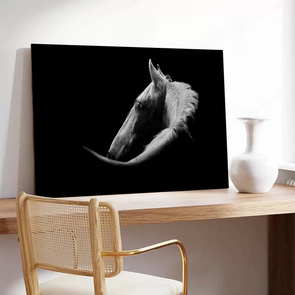 Asil At Portresi Kanvas Tablo - Resim 3