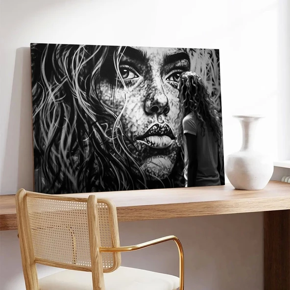 Portre Derinlikleri Kanvas Tablo - Resim 3