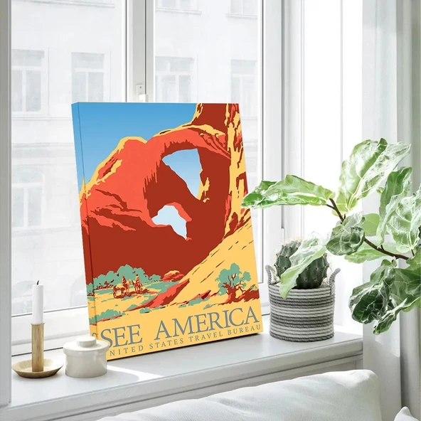 Amerika'nın Manzaraları Kanvas Tablo - Resim 3