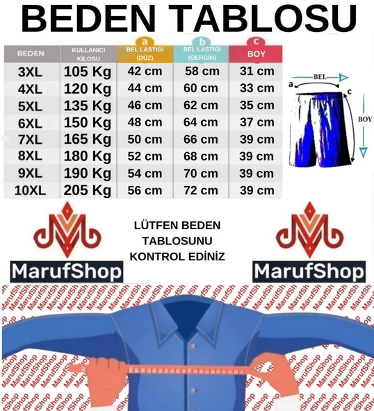 Erkek Büyük Beden Battal Boy Likralı Boxer Bordo - 4