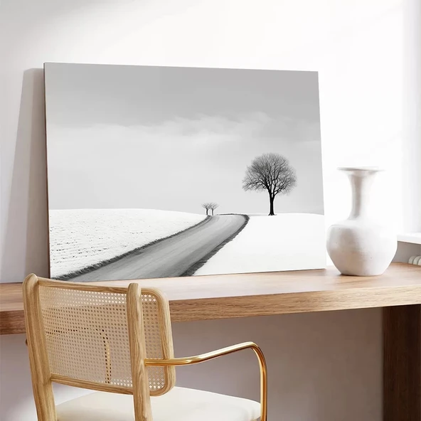 Yalnız Ağaç Kanvas Tablo - Resim 3