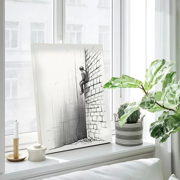 Duvarın Ötesinde Kanvas Tablo - Resim 3