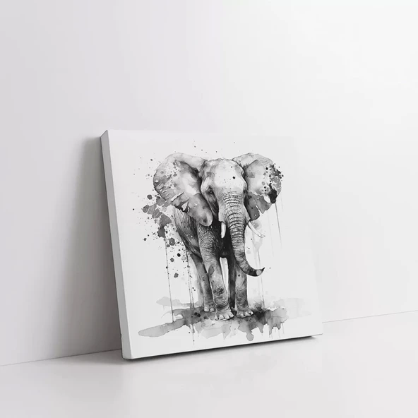 Fil Ailesi Kanvas Tablo - Resim 2