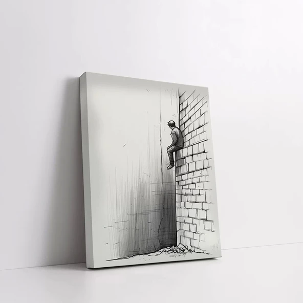 Duvarın Ötesinde Kanvas Tablo - Resim 2