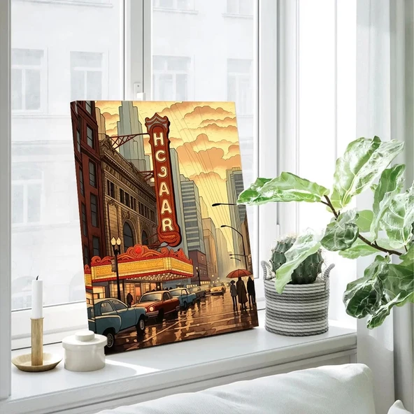 Chicago Tiyatrosu Kanvas Tablo - Resim 3