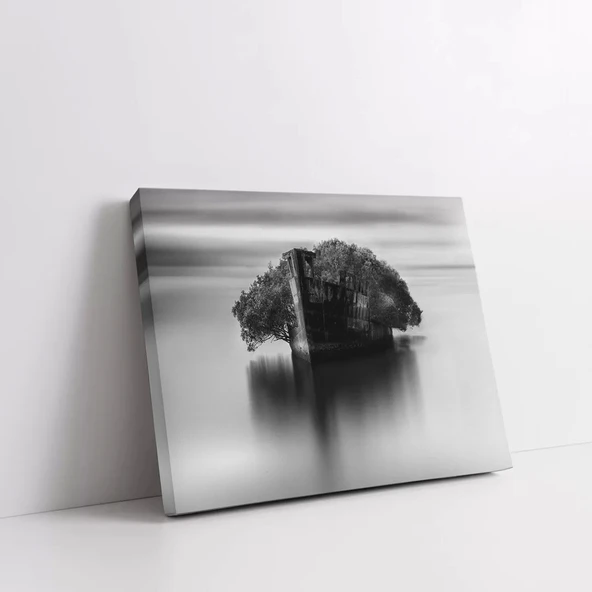 Denizdeki Yalı Kanvas Tablo - Resim 2