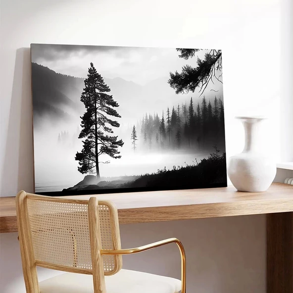 Yansımalı Göl Kanvas Tablo - Resim 3