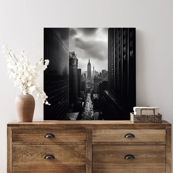 Gökdelenler Arası Kanvas Tablo - Resim 3