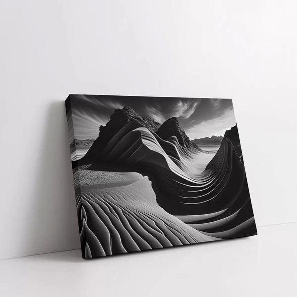 Kumul ve Dalgalar Kanvas Tablo - Resim 2