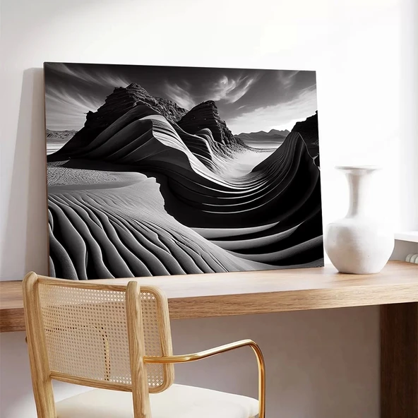Kumul ve Dalgalar Kanvas Tablo - Resim 3
