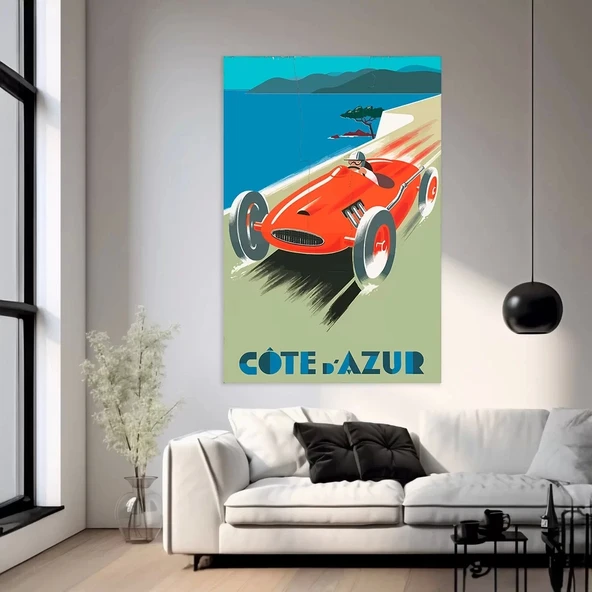 Mavi Sahil Yarışı Kanvas Tablo ürün görseli