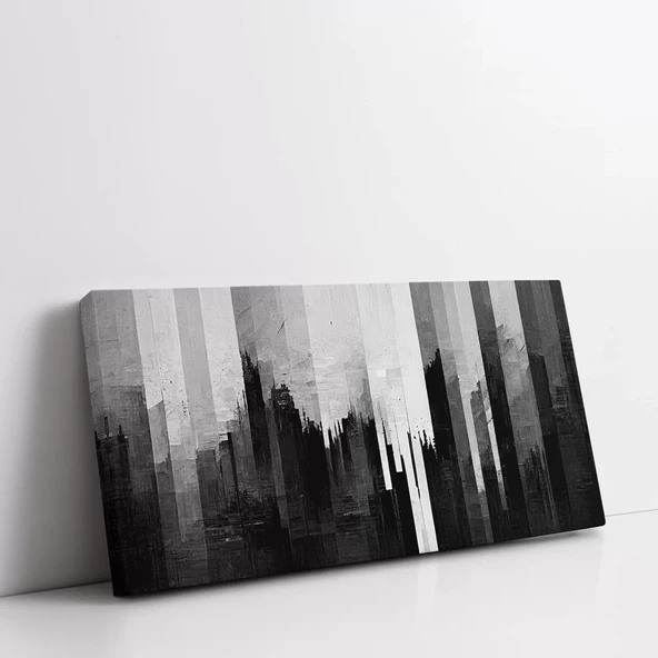 Soyut Şehir Silueti Kanvas Tablo - Resim 2