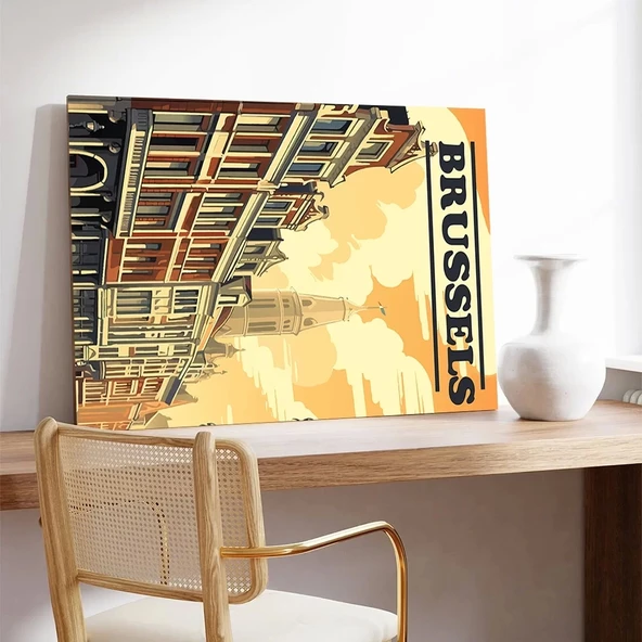 Brussels Kanvas Tablo - Resim 2