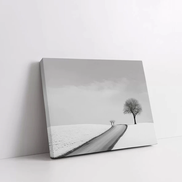 Yalnız Ağaç Kanvas Tablo - Resim 2