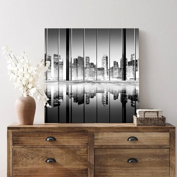 Şehir Yansımaları Kanvas Tablo - Resim 3