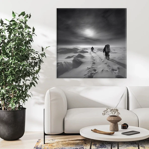 Karlı Zirve Yolculuğu Kanvas Tablo ürün görseli