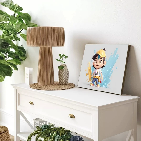 Macera Peşinde Çocuk Kanvas Tablo - Resim 3