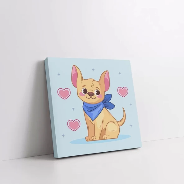 Mutlu Köpek Yavrusu Kanvas Tablo - Resim 2