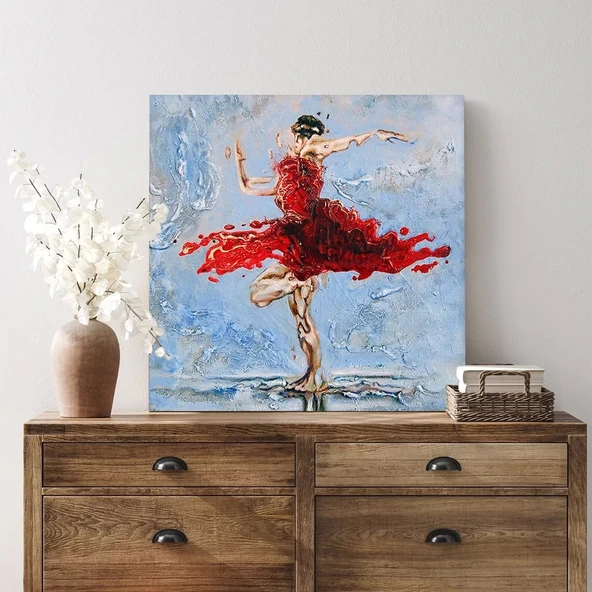 Kırmızı Tutku Kanvas Tablo - Resim 2