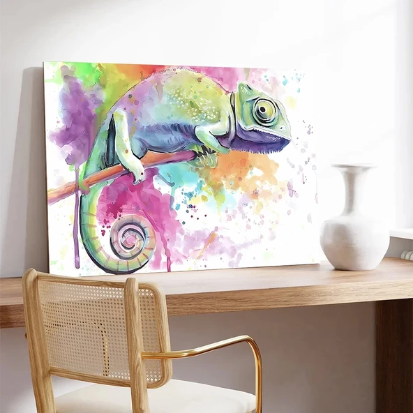 Kamelyonun Renk Dansı Kanvas Tablo - Resim 3