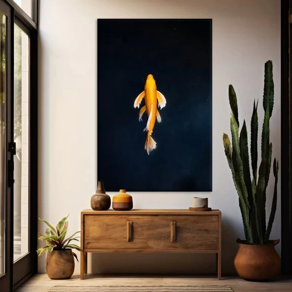 Sarı Pullu Balık Kanvas Tablo ürün görseli