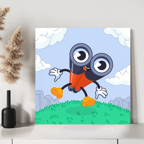 Neşeli Dürbün Kanvas Tablo - Resim 2