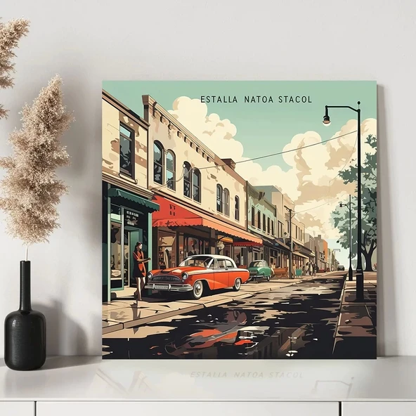 Nostaljik Sokak Kanvas Tablo - Resim 3