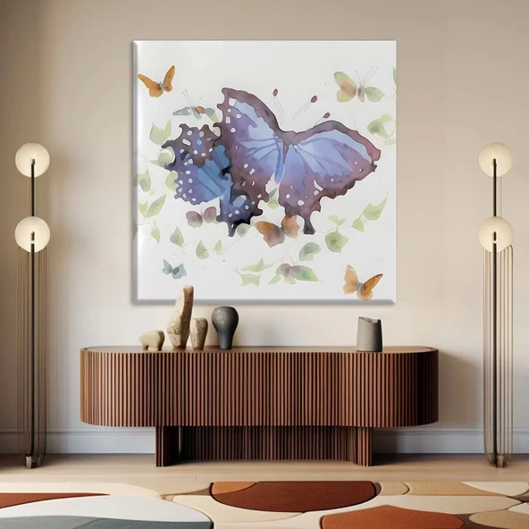 Azur Kelebekler Kanvas Tablo ürün görseli