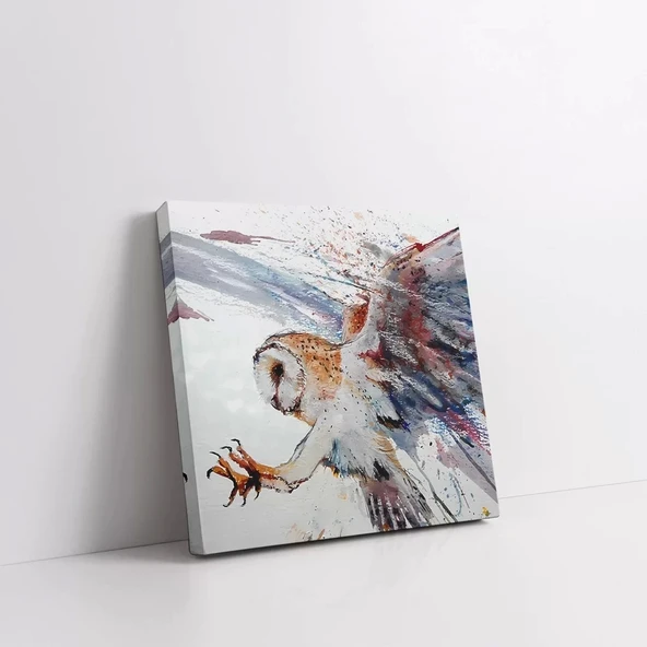 Peçeli Baykuş Kanvas Tablo - Resim 2