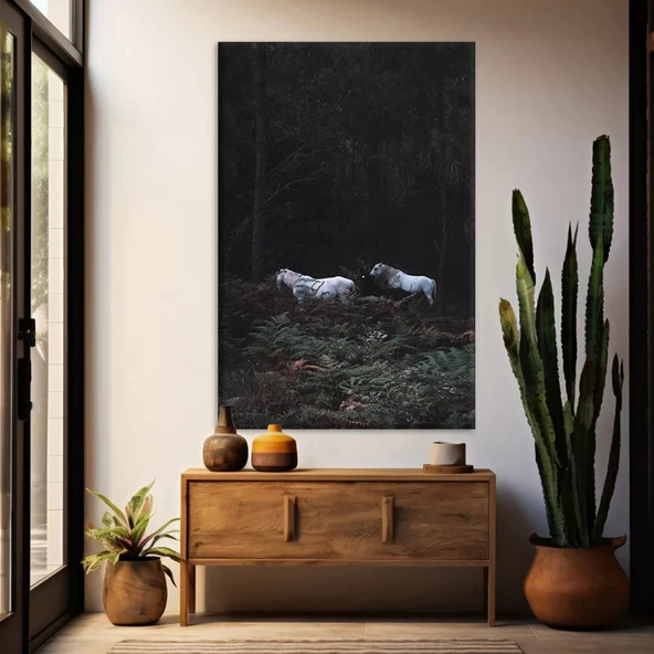 Ormandaki Atlar Kanvas Tablo ürün görseli