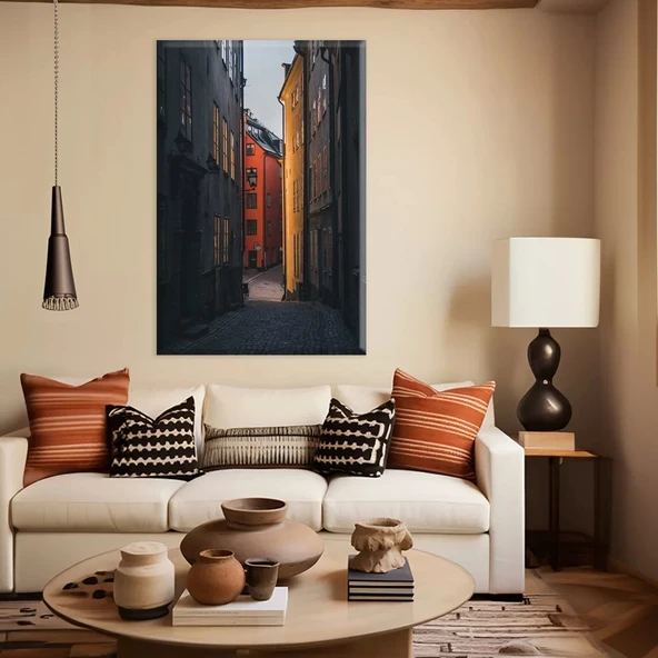 Daracık Yol Kanvas Tablo ürün görseli