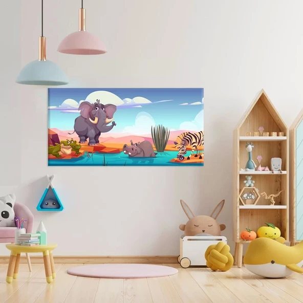 Dostların Su Banyosu Kanvas Tablo ürün görseli