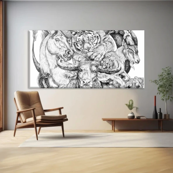 Ormanın Kraliyet Ailesi Kanvas Tablo ürün görseli