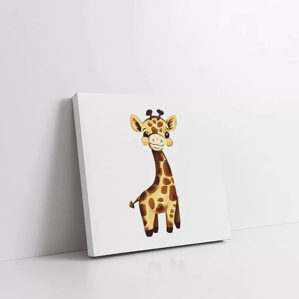 Uzun Boylu Zürafa Kanvas Tablo - Resim 2