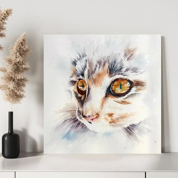 Sevimli Kedi Kanvas Tablo - Resim 3