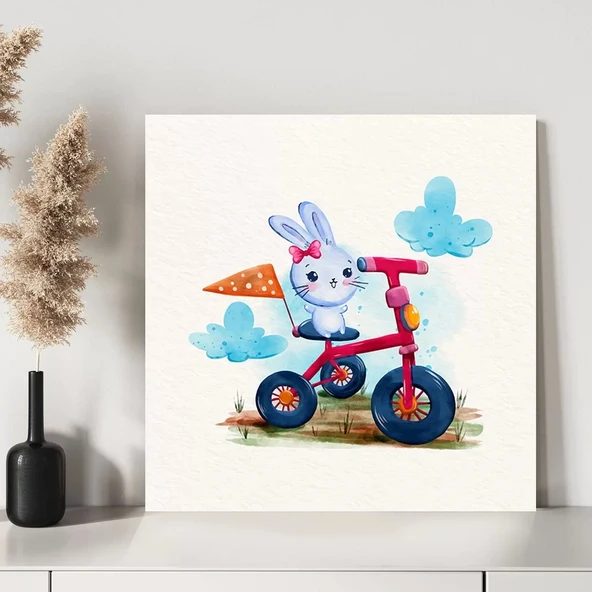 Yarışçı Tavşan Kanvas Tablo - Resim 3